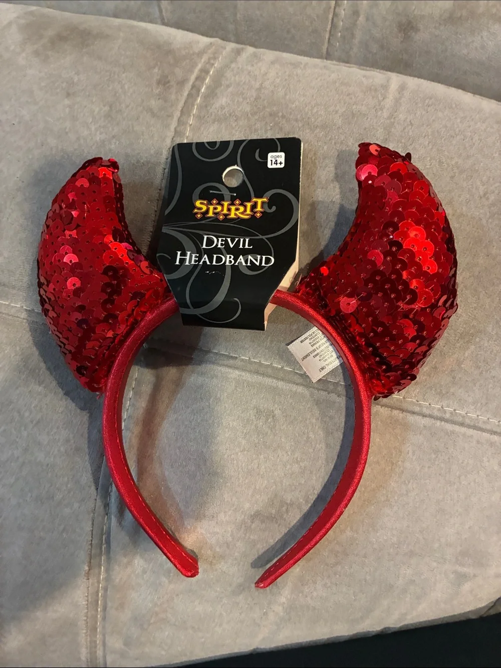 Spirit Red Sequin Devil Horn Headband Accessory